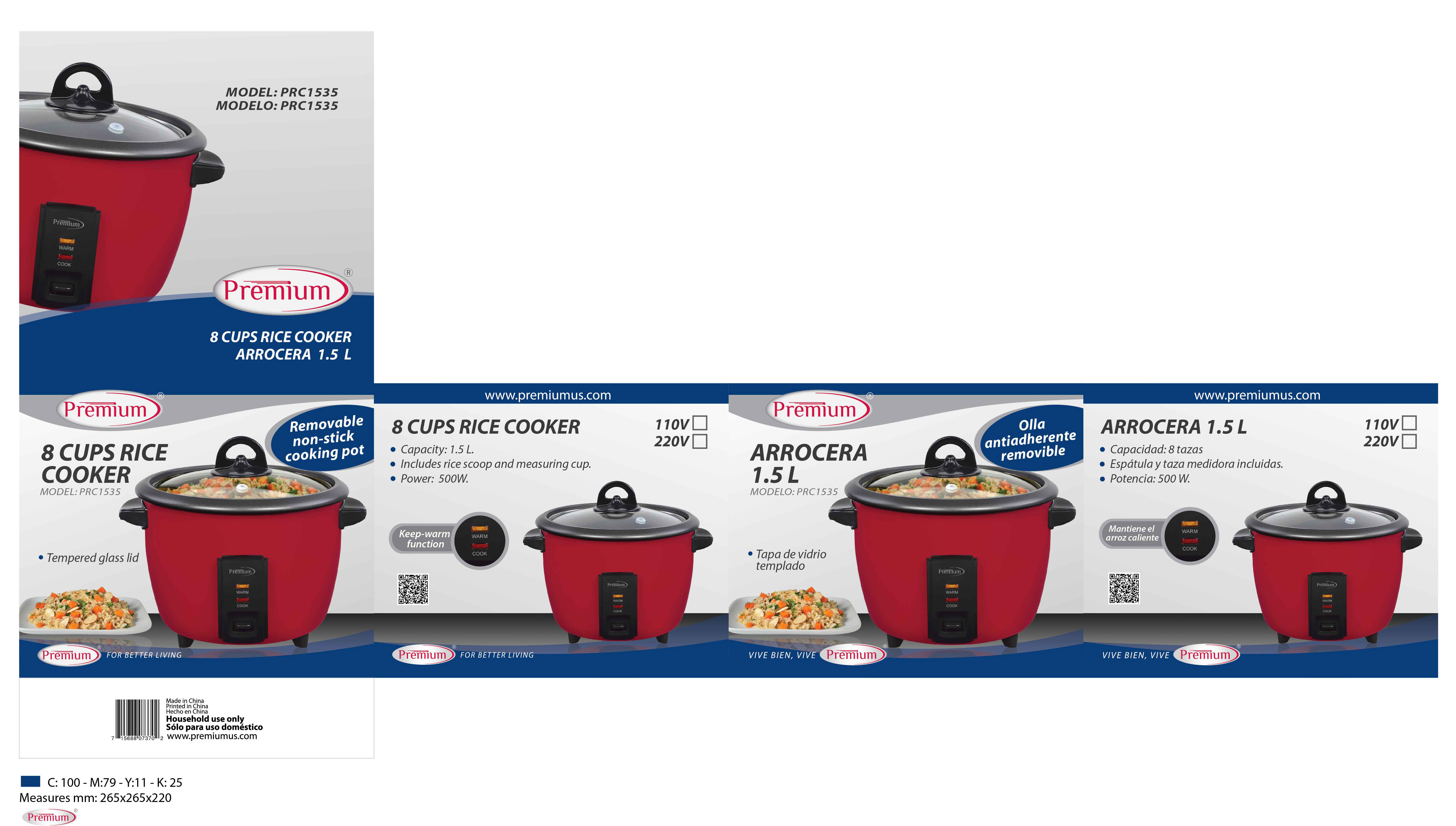 Premium Appliances - 16-Cup Rice Cooker